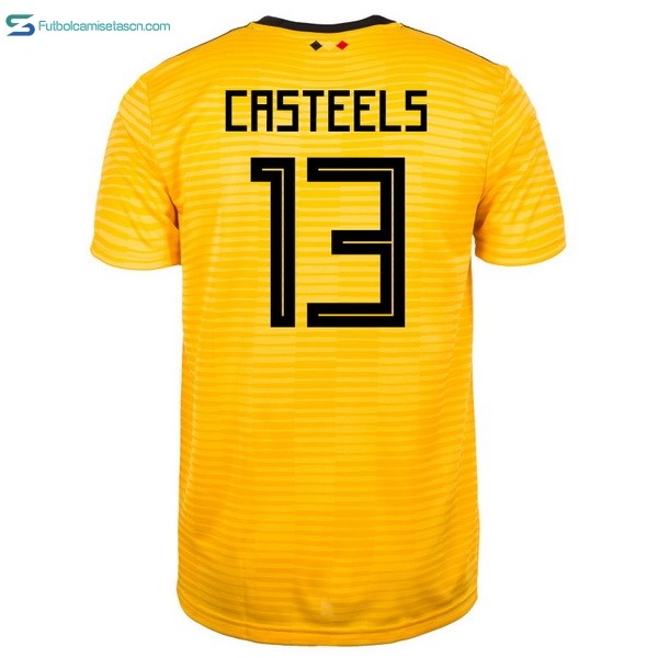 Camiseta Belgica 2ª Casteels 2018 Amarillo